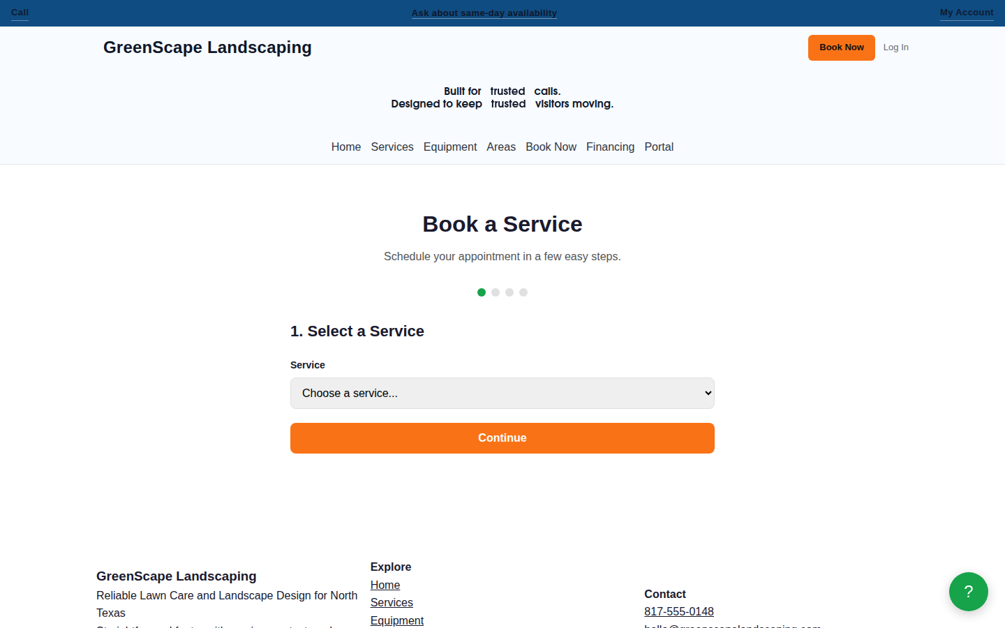 Landscaping Demo desktop feature