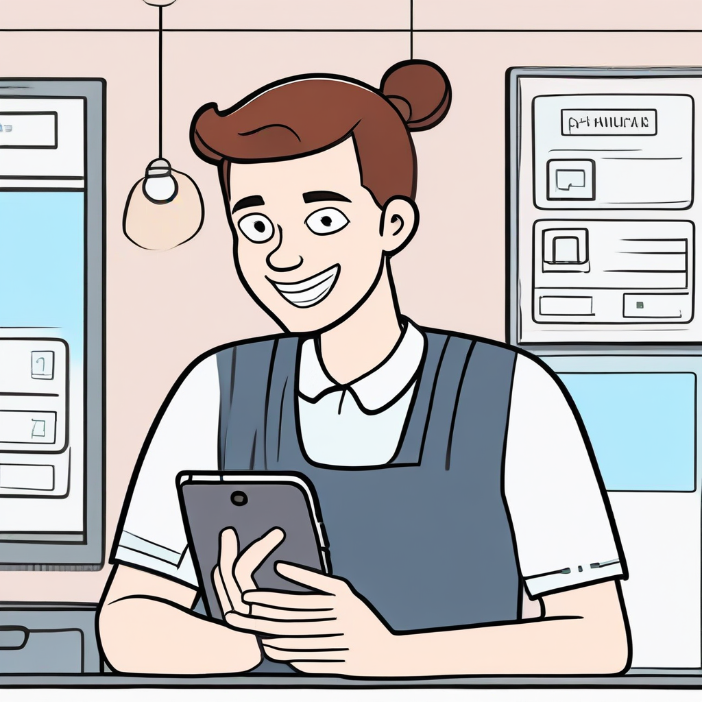 Customer accessing plumbing services on mobile device